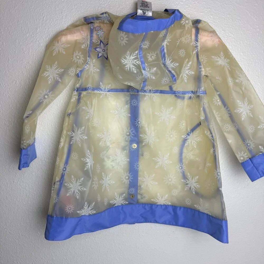 Disney Frozen Rain Coat  Hood Size 4 - Picture 8 of 9